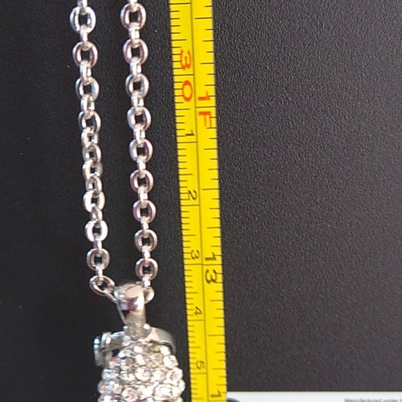 Faux diamond stiletto charm with 14" necklace. - Picture 7 of 8